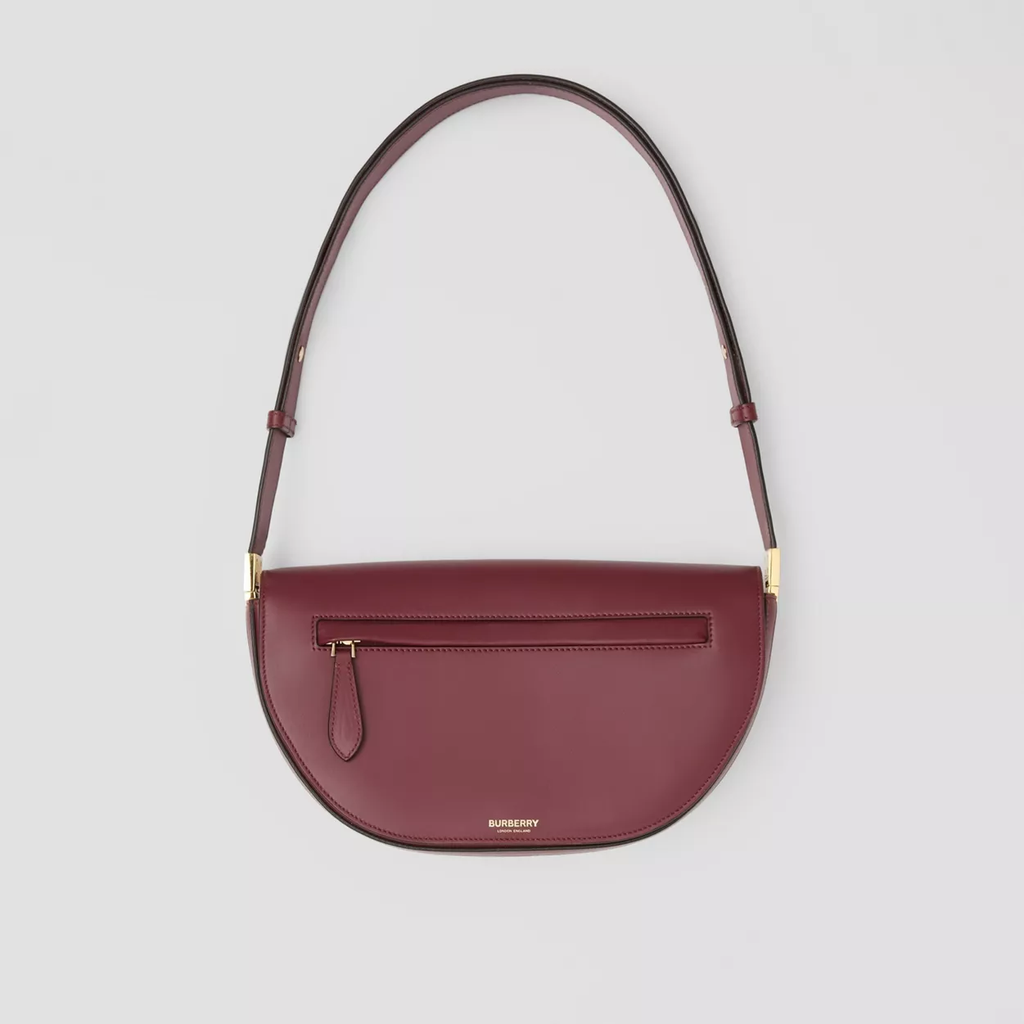 Burgundy small leather BO bag