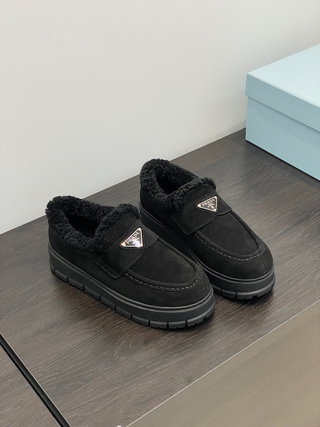 Black Suede Loafer Booties