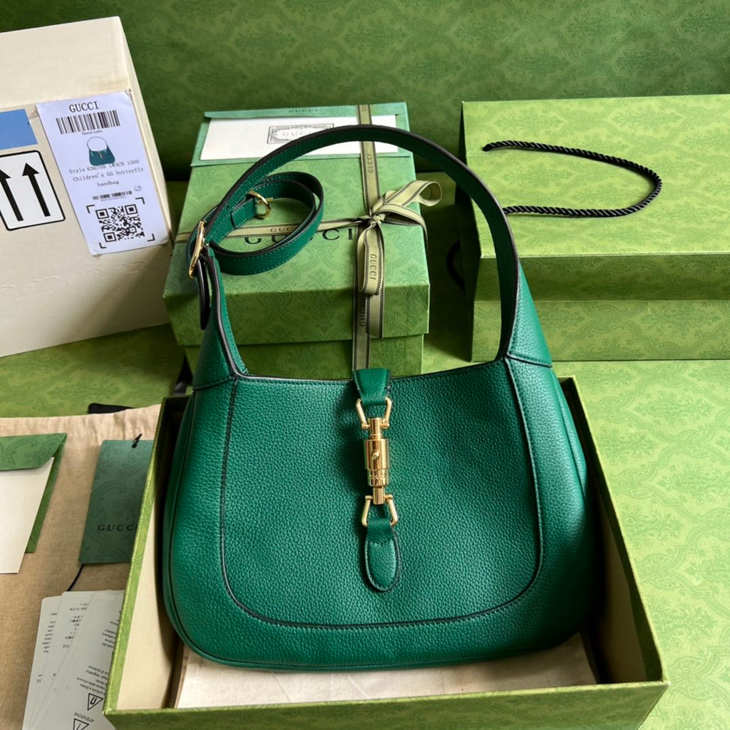 Emerald green GJ 1961 small natural grain bag
