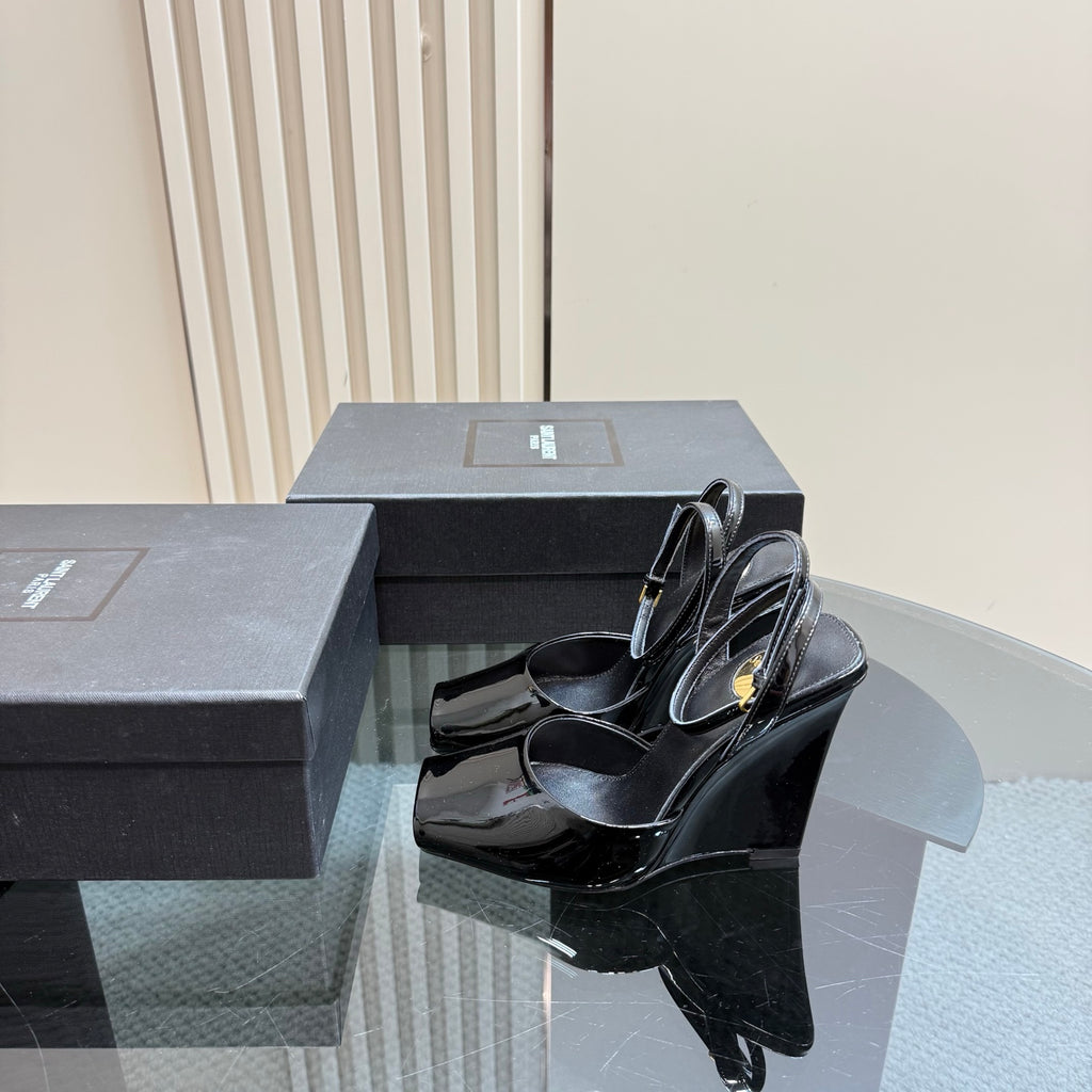 Black La Scandale Wedges