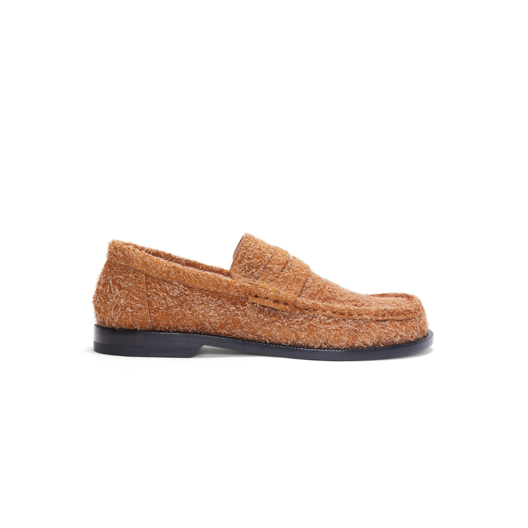 Tan Campo Loafer In Brushed Suede