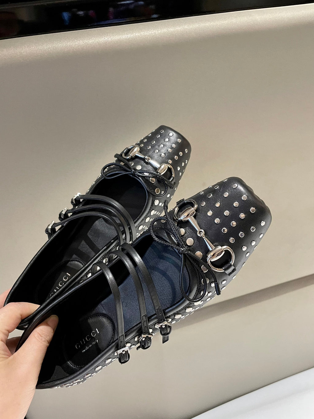 Black Horsebit Ballet Flat