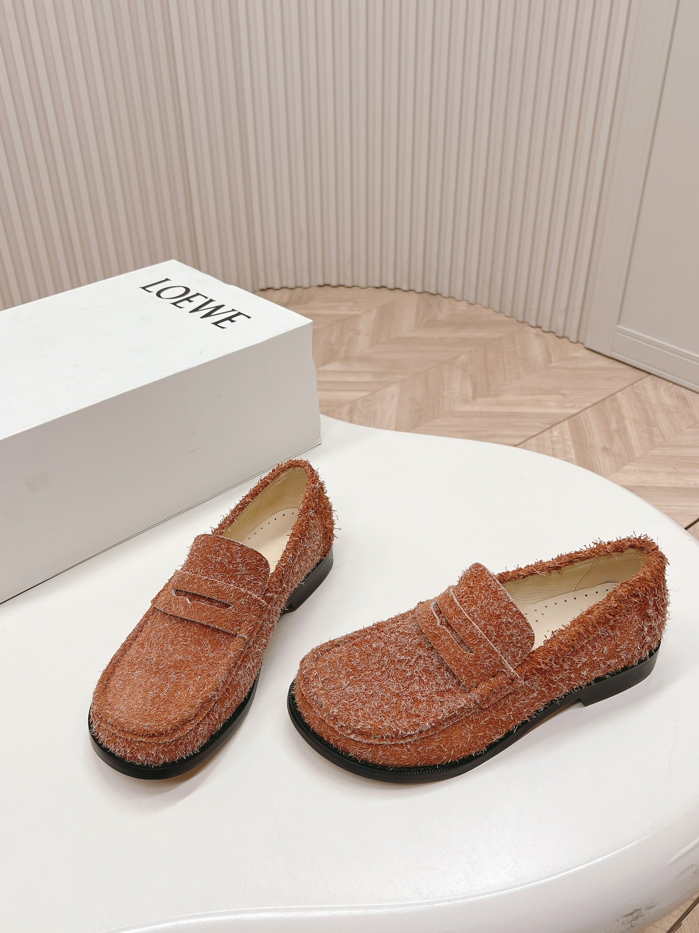 Tan Campo Loafer In Brushed Suede