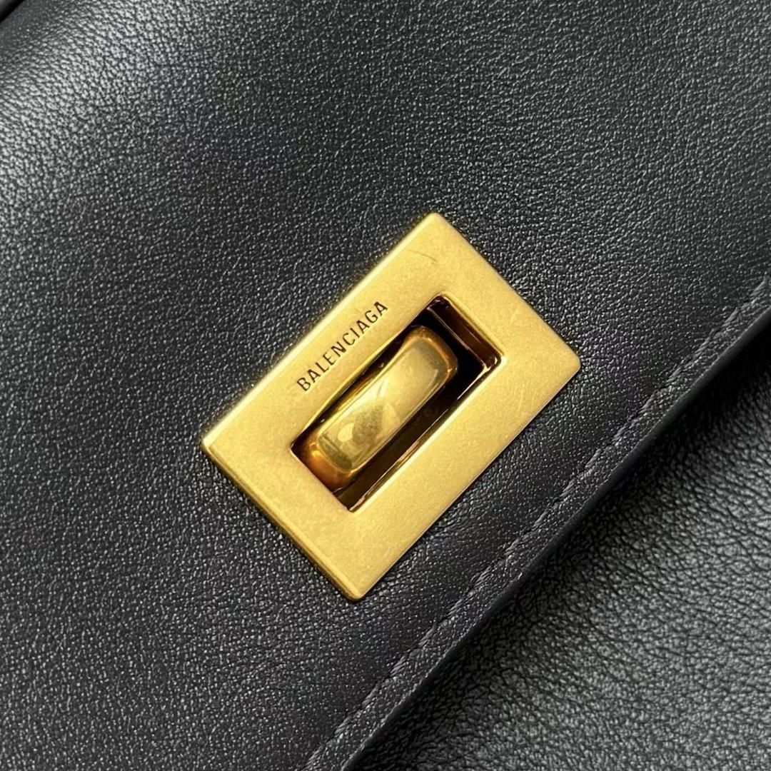 Black BR Mini Handbag With Gold Hardware