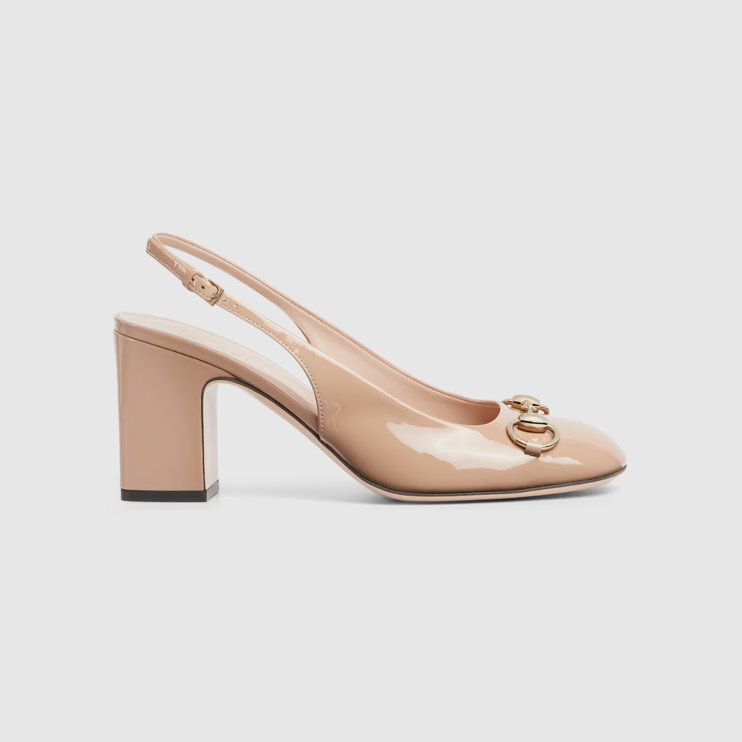 Rose Beige Horsebit Slingback