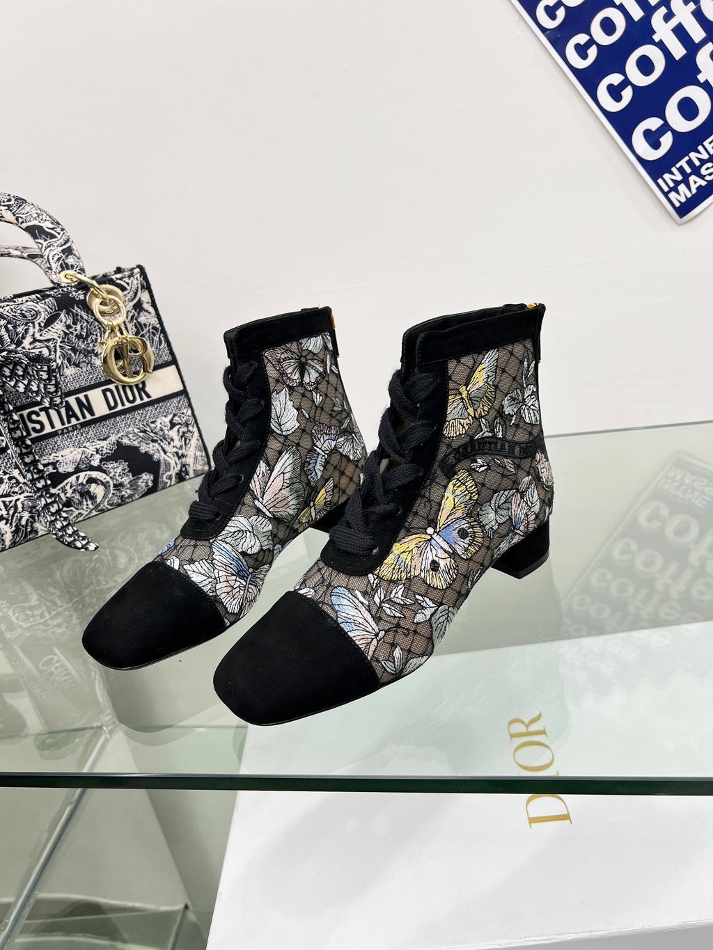 Transparent Mesh & Suede ND Ankle Boot