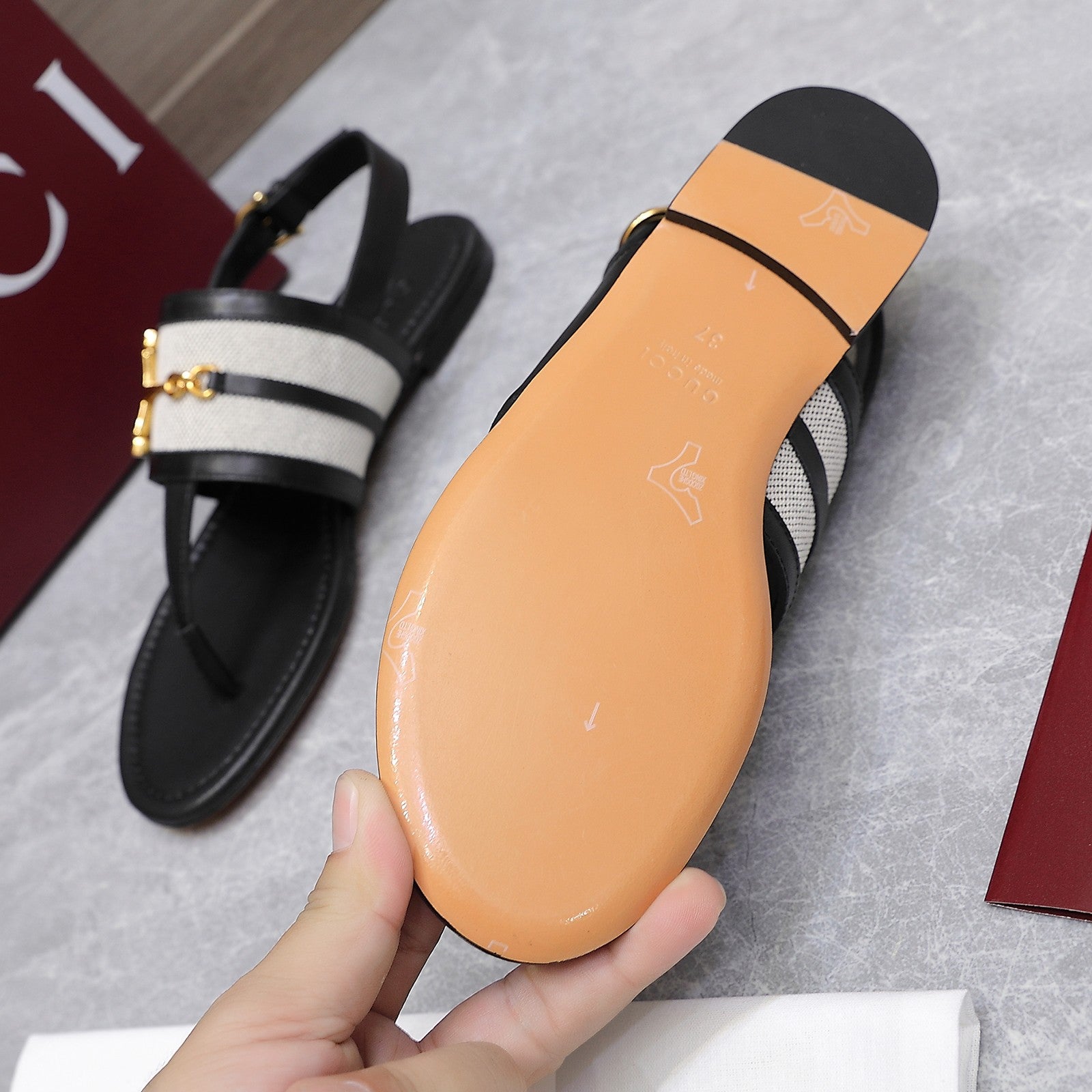Black Thong Sandal