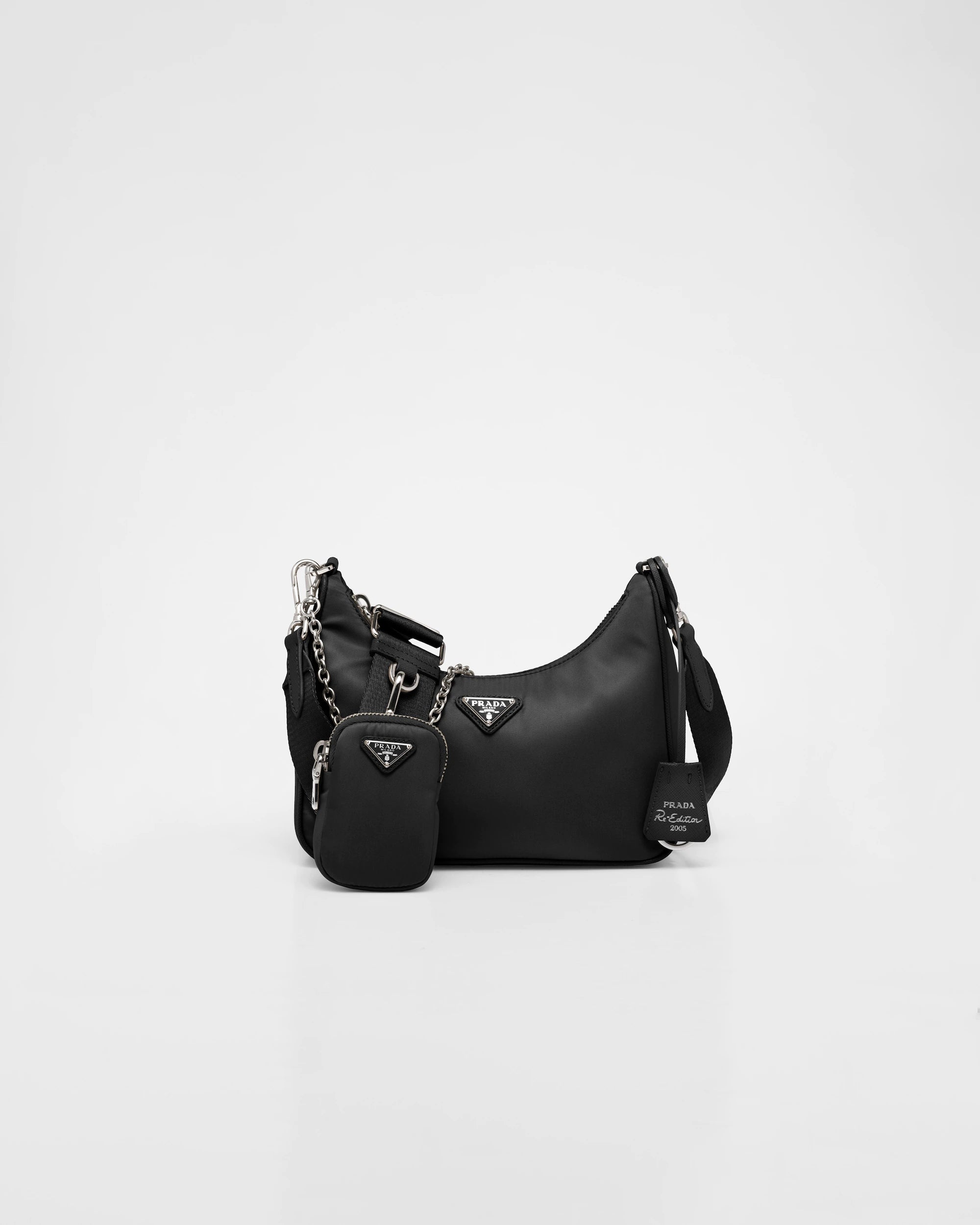 Black PRE nylon shoulder bag