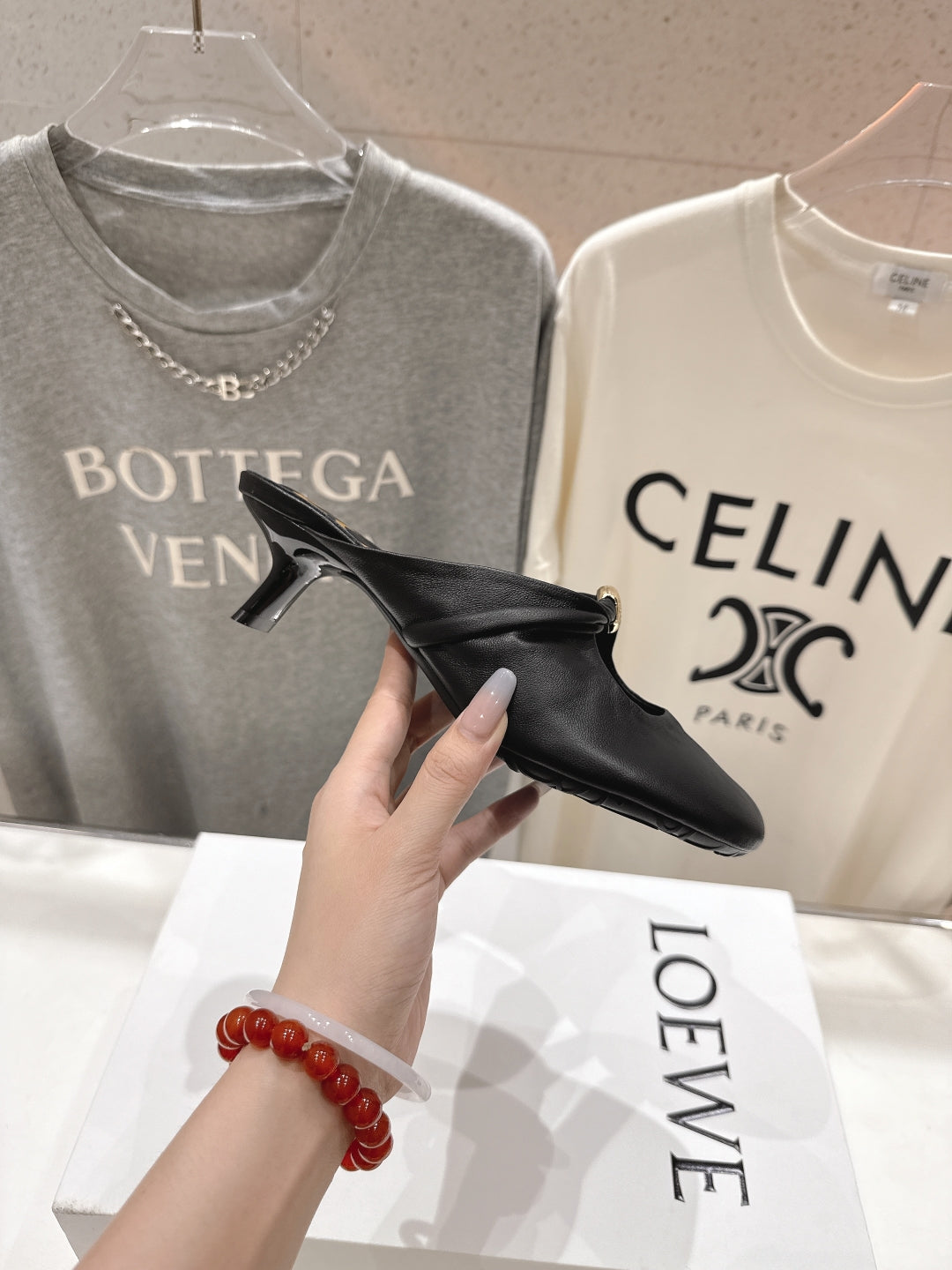 Black Pebble Soft Mule