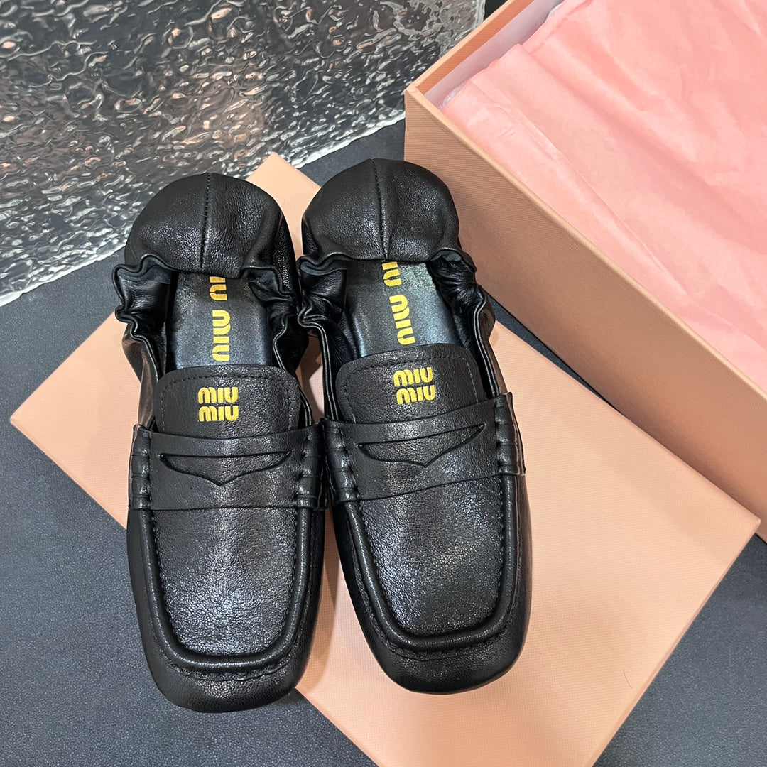 Black Leather Loafers