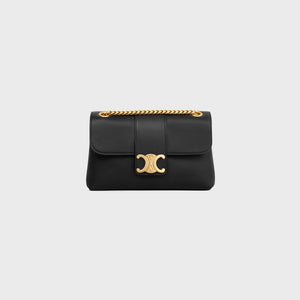 Black Teen CV Bag With Gold Finishing