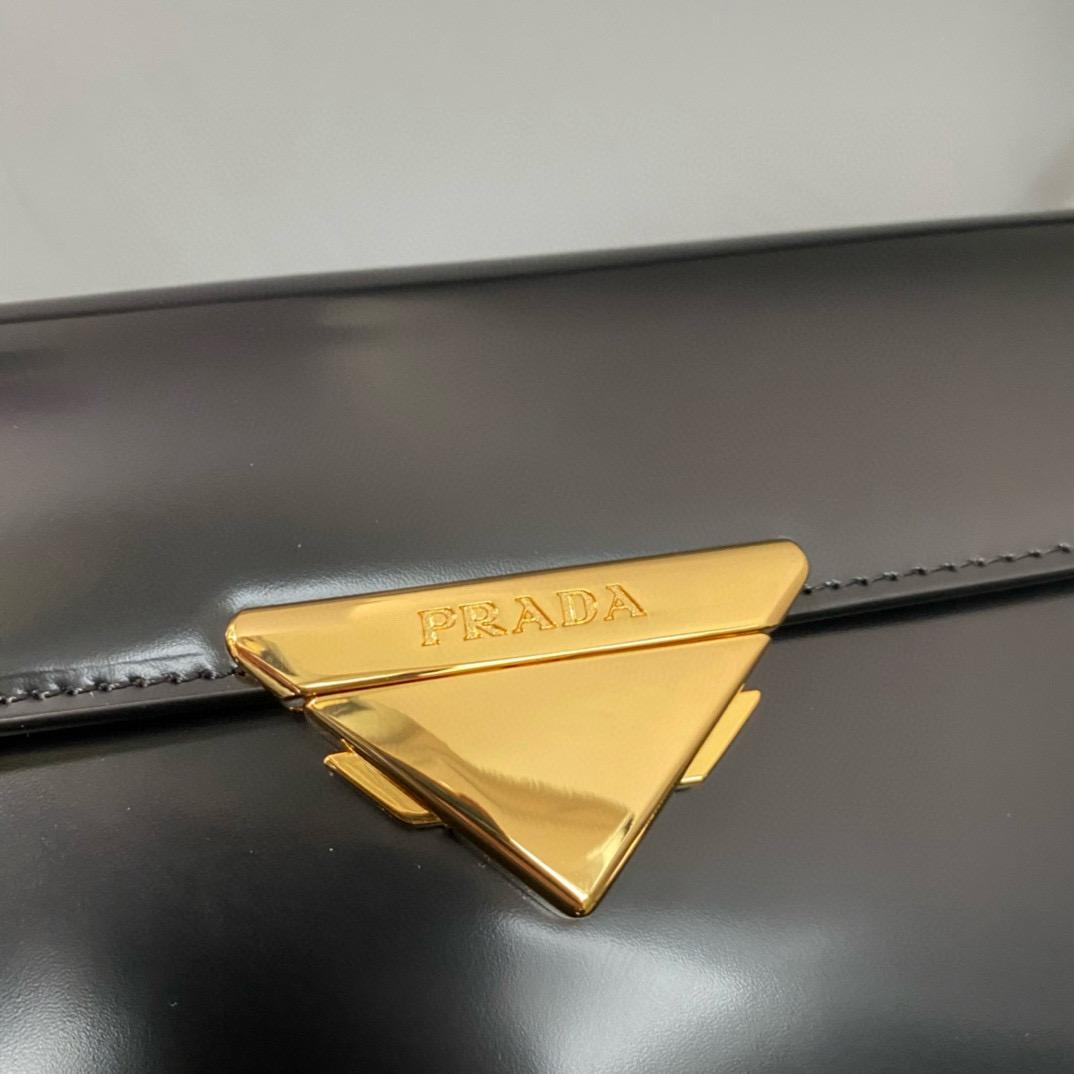 Black Medium Brushed Leather Handbag