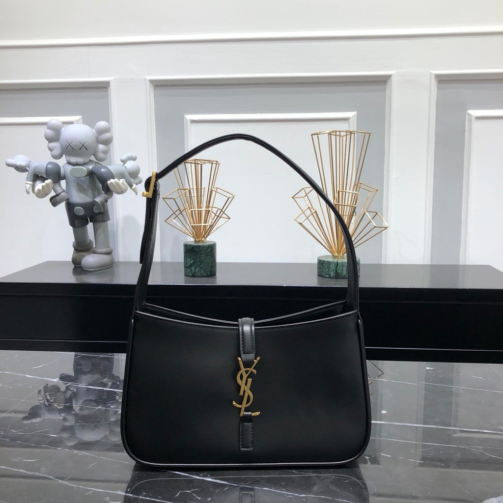 Black SL leather shoulder bag