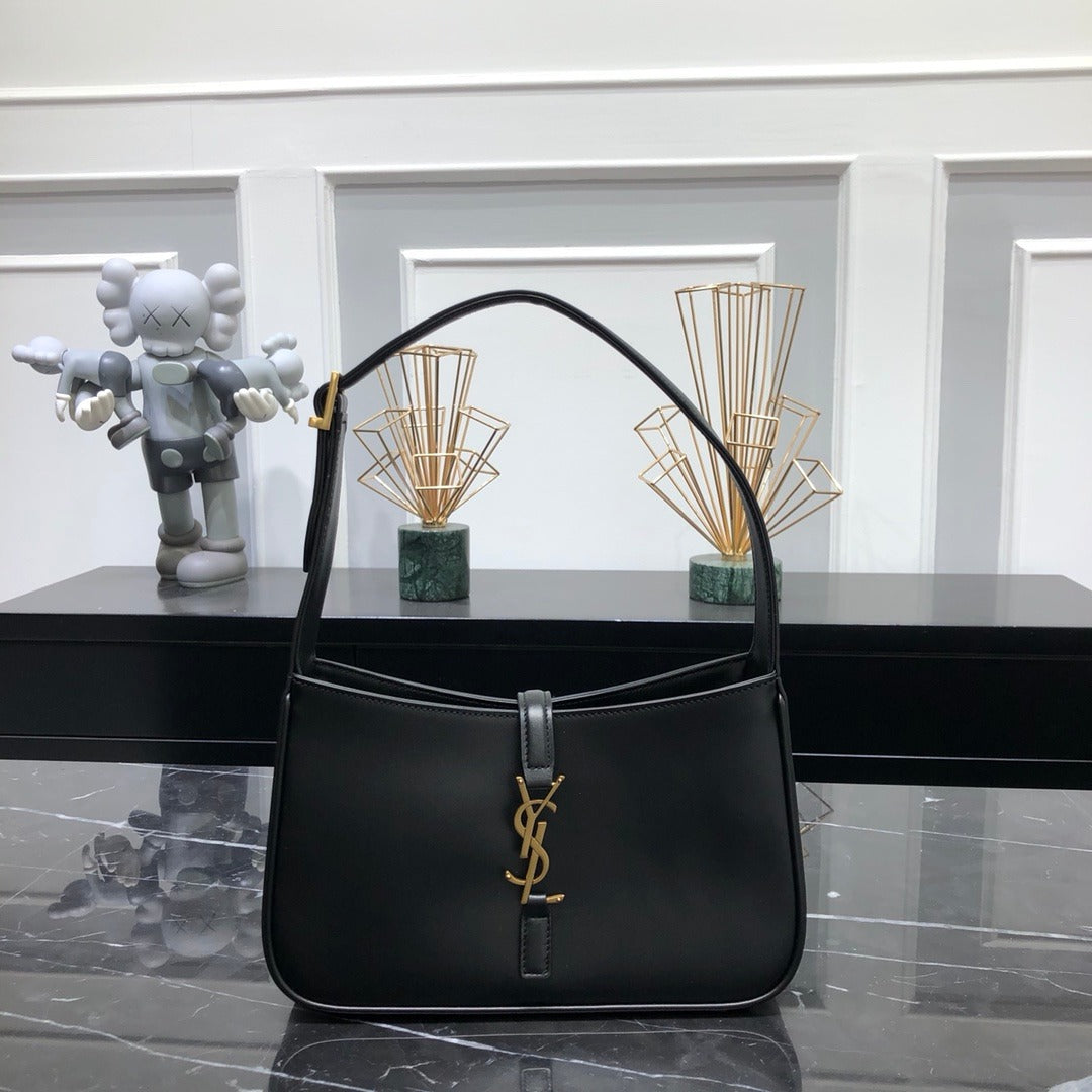 Black SL leather shoulder bag