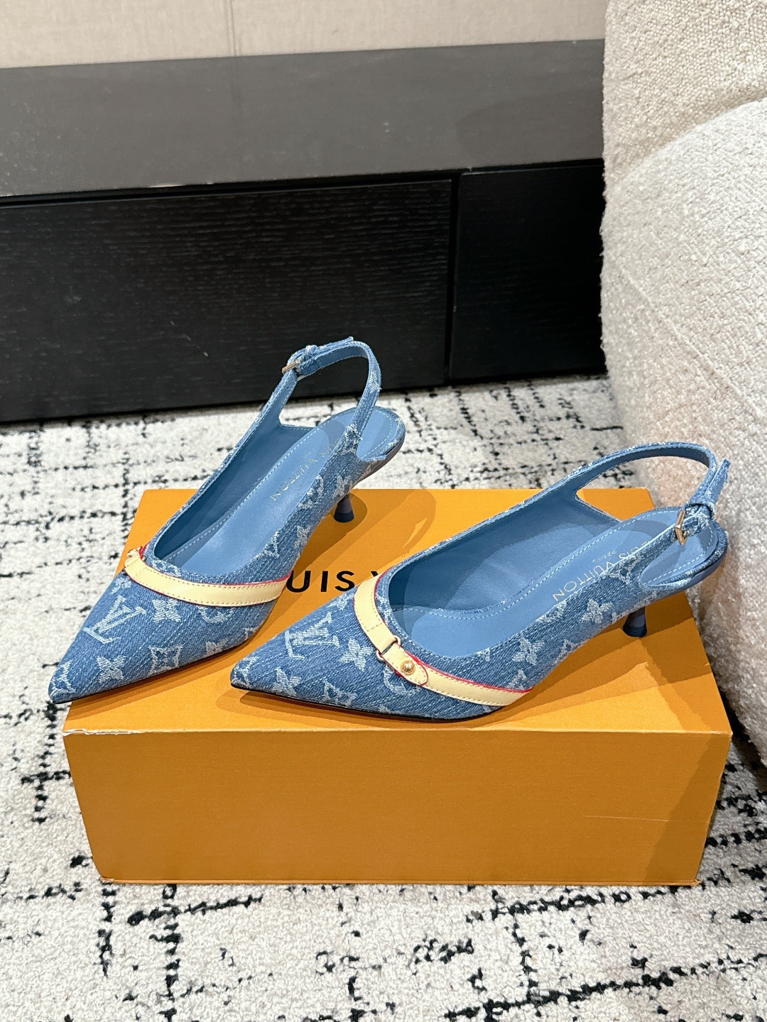 Blue Slingback Pump