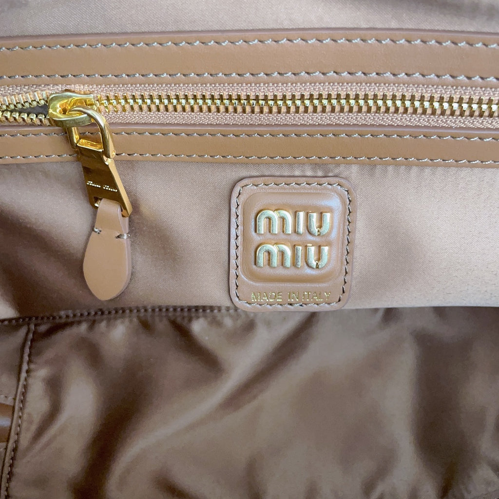 Cognac Beau Leather Top-Handle Bag