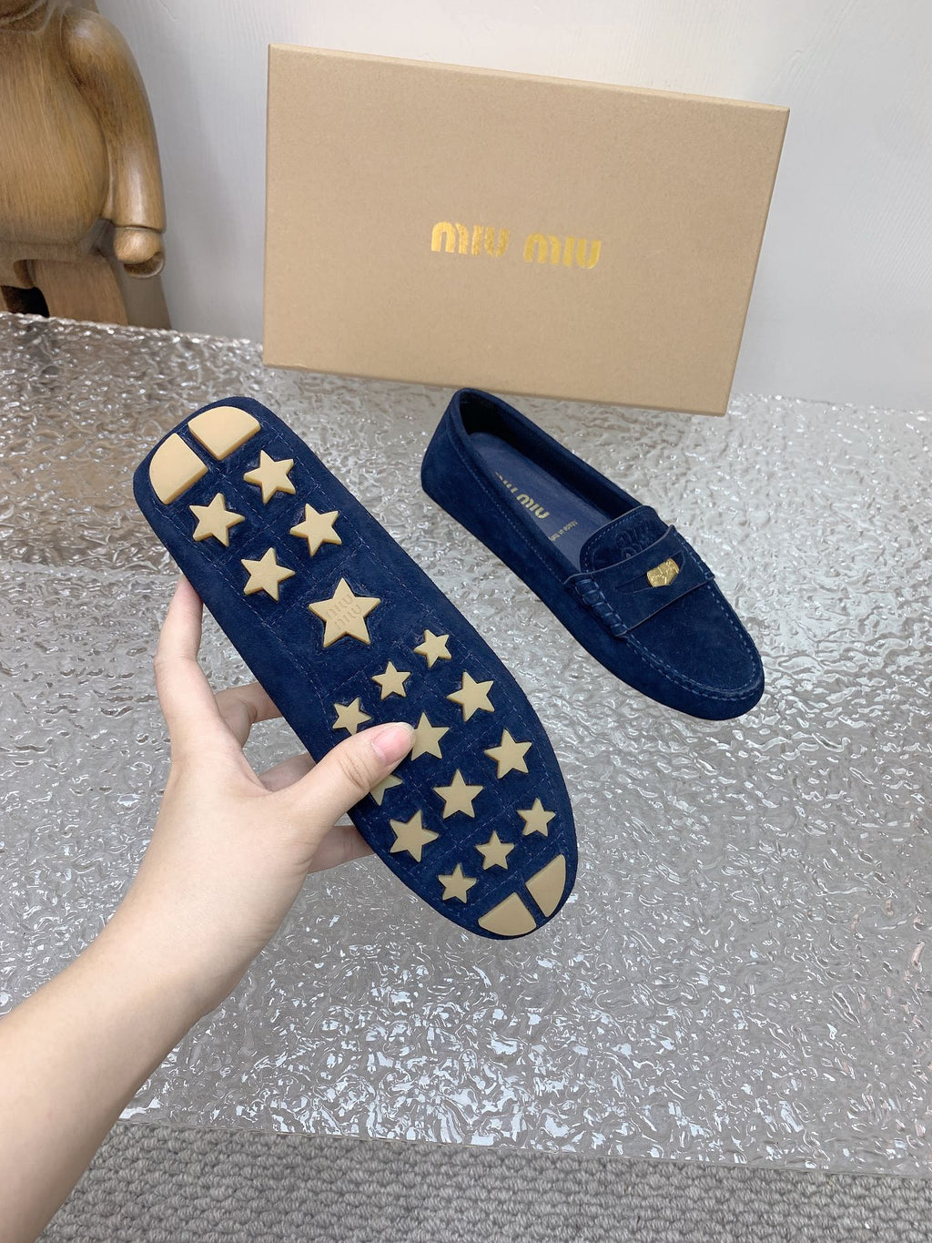 Navy Suede Driving Shoes