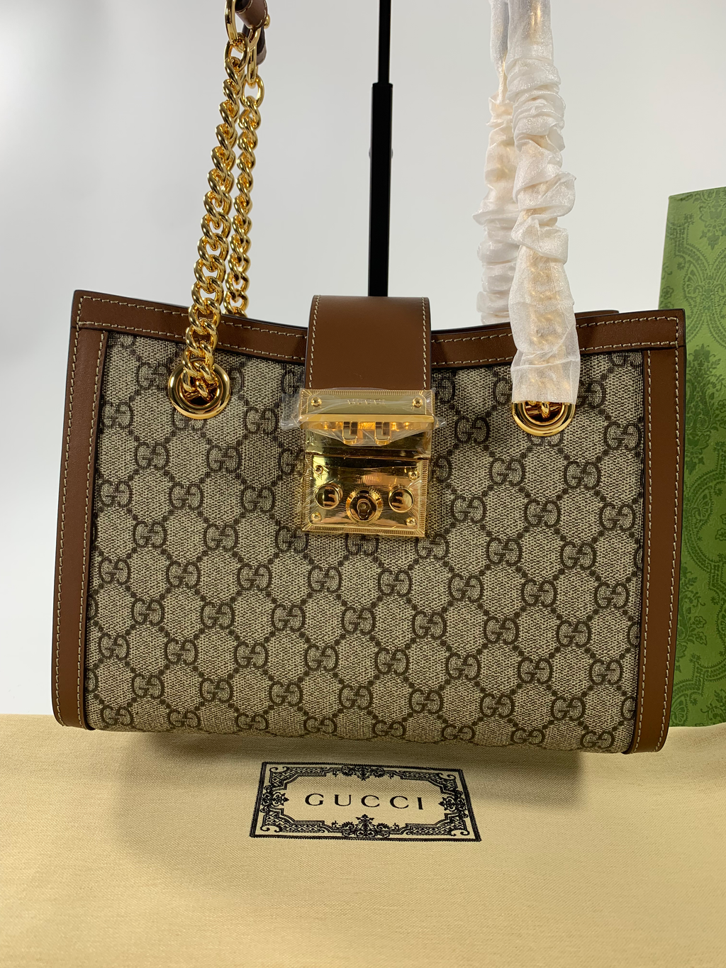 Beige/Brown GP Small Shoulder Bag