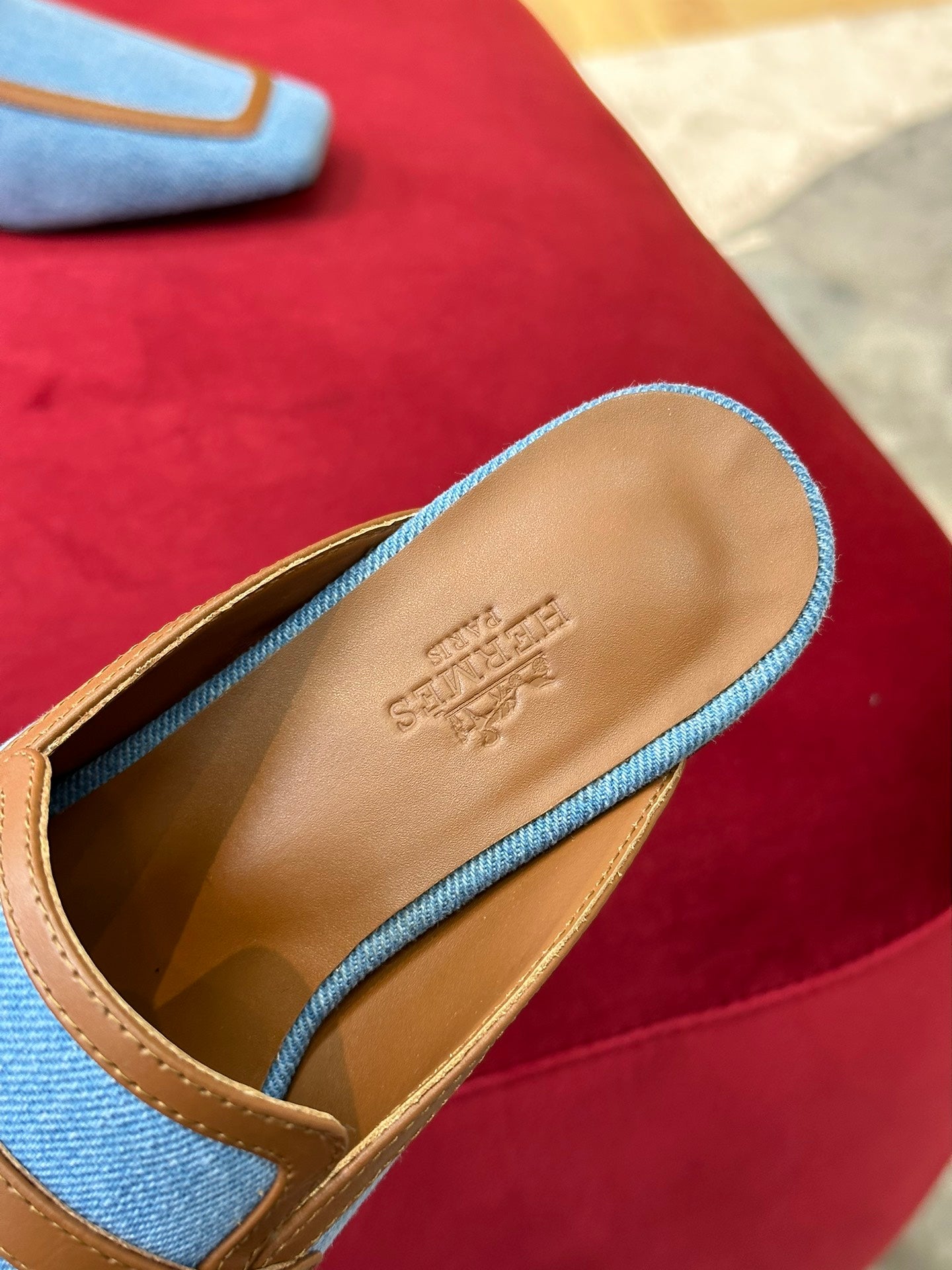 Bleu Clair & Naturel HG mule