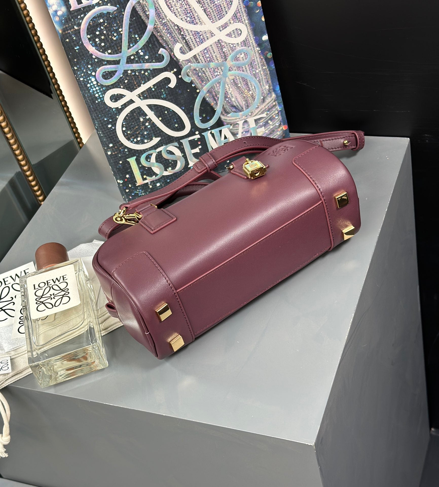 Dark Burgundy Amazona 23 Cropped Bag