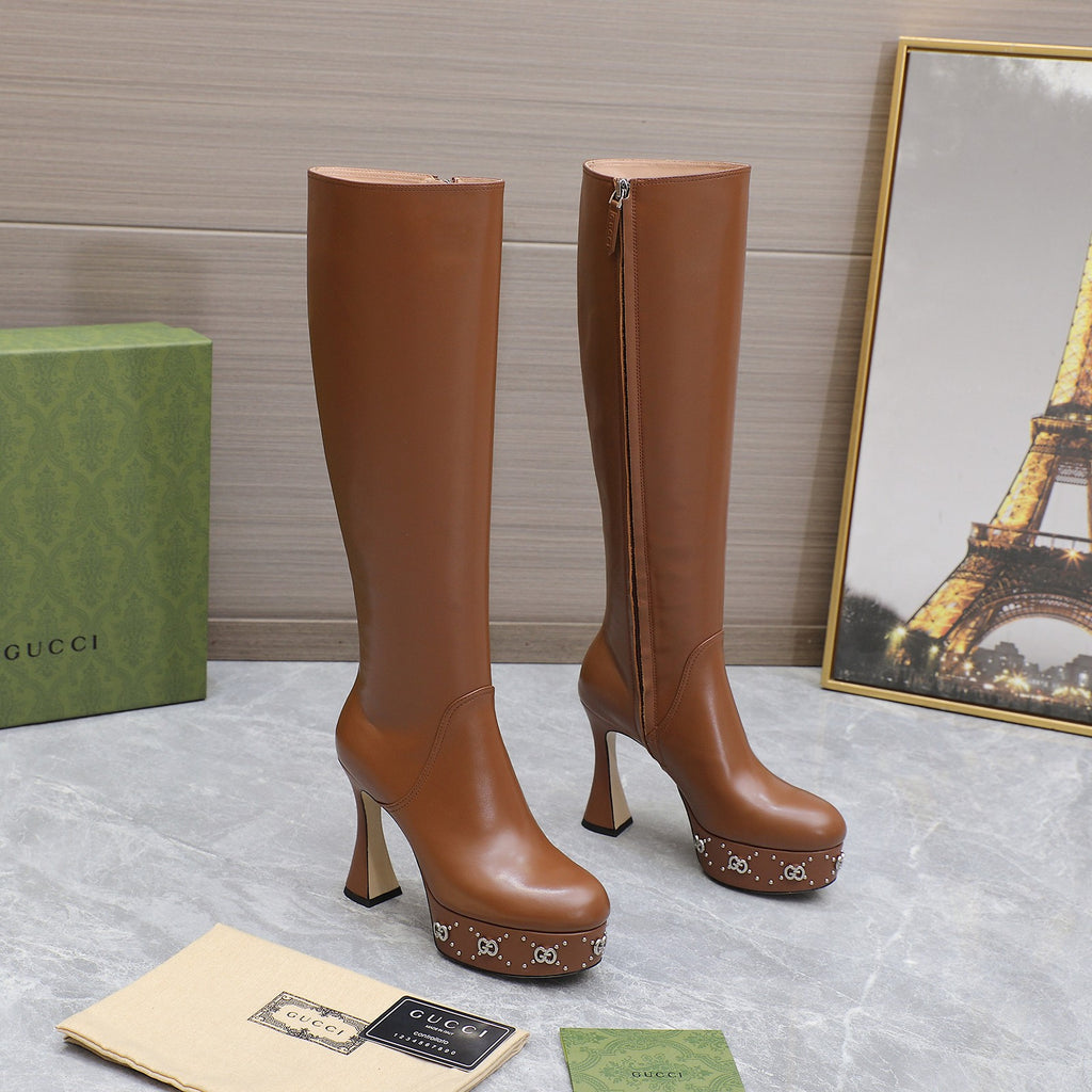 Brown GW Platform Boot