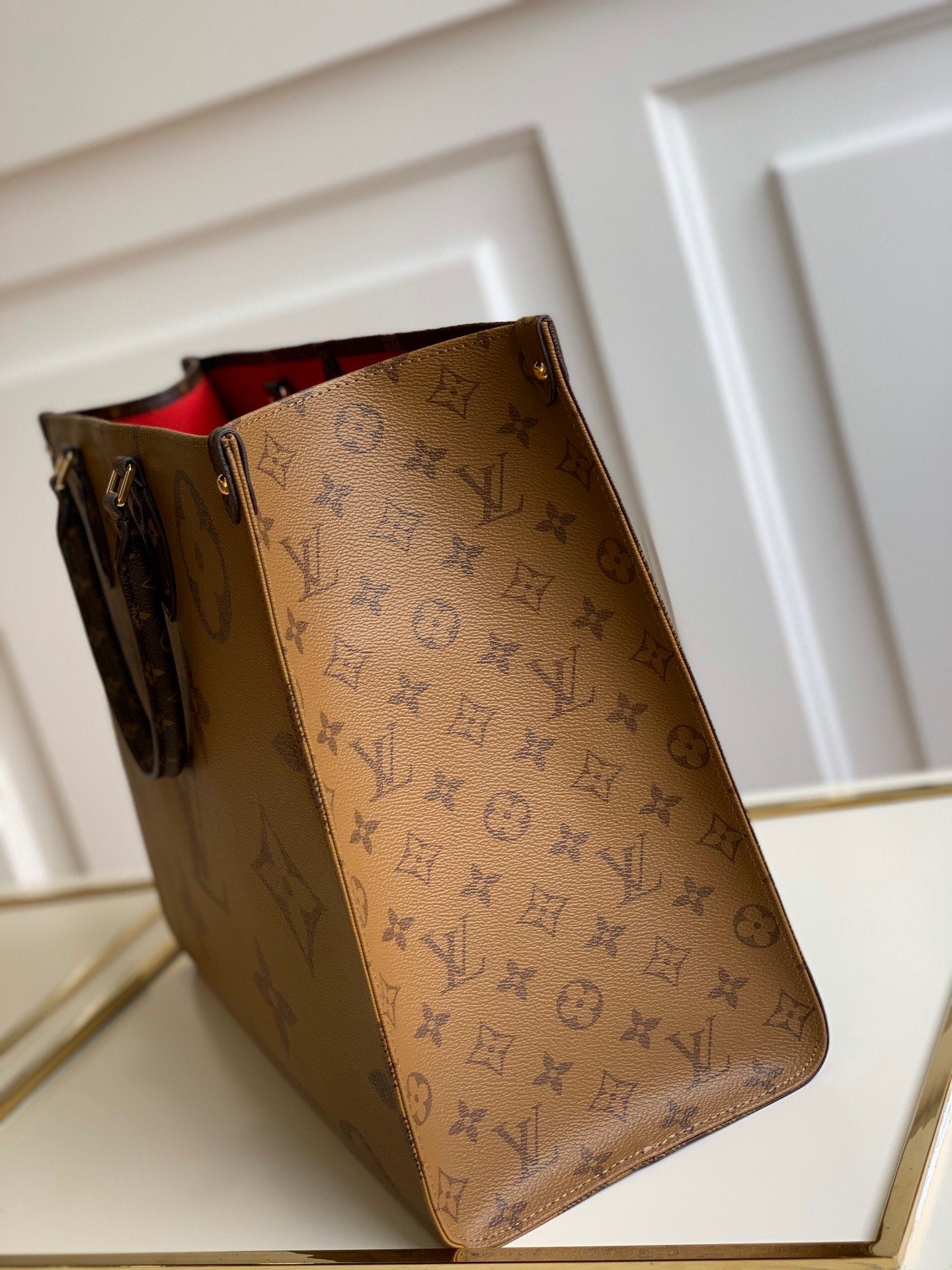 Brown LO large tote bag