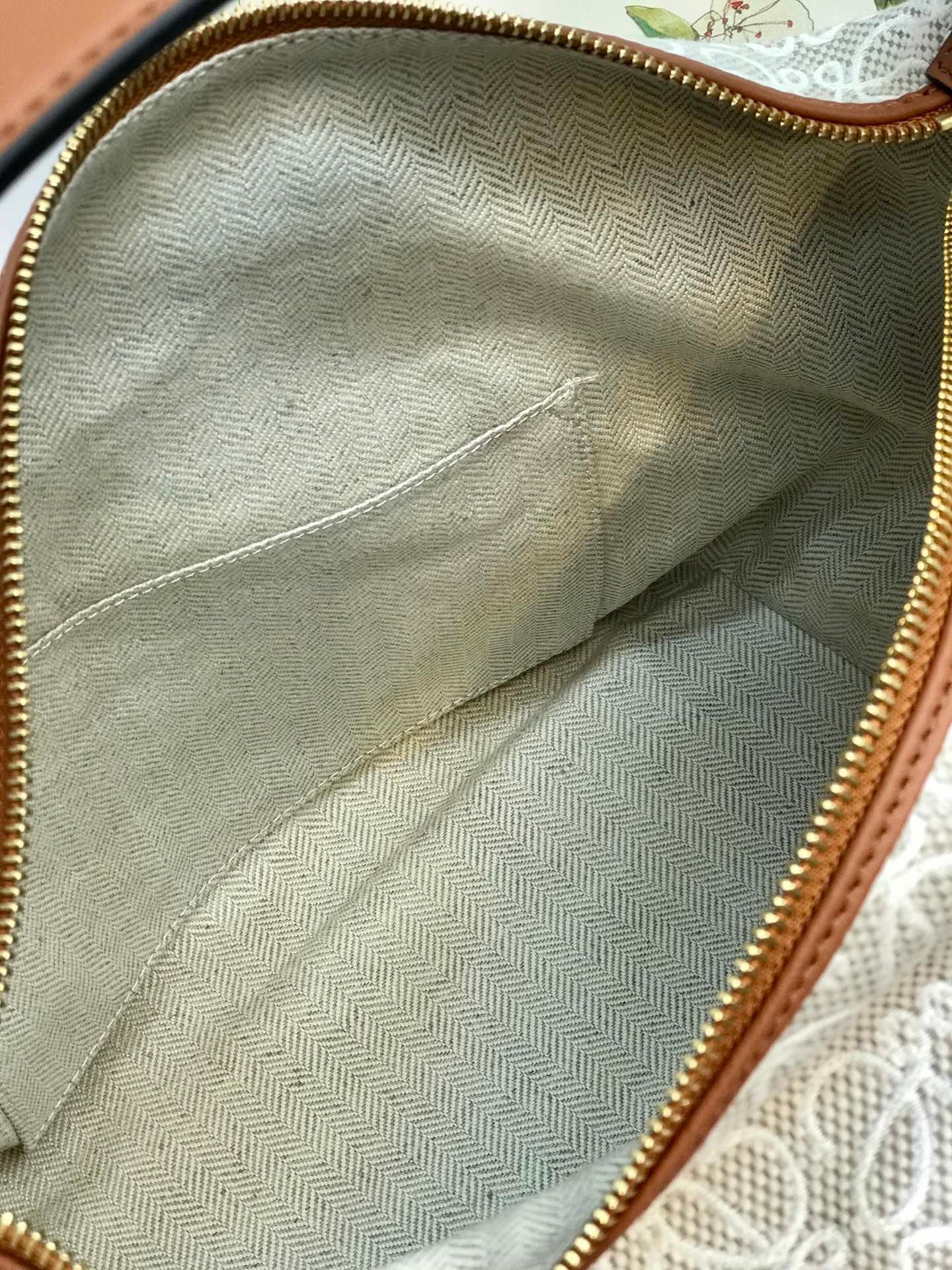 Ecru & Tan medium LC bag