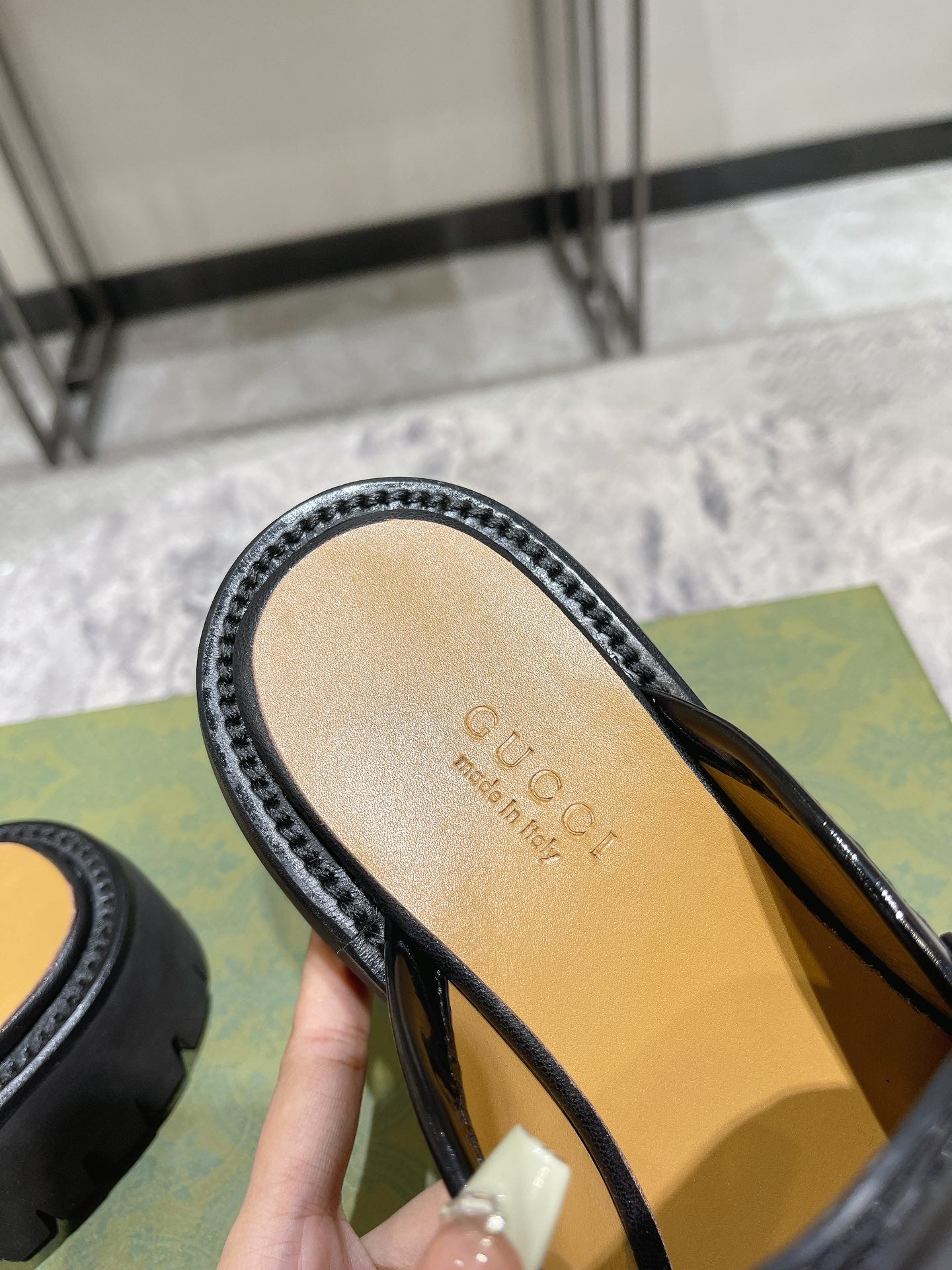 Black GG Mule