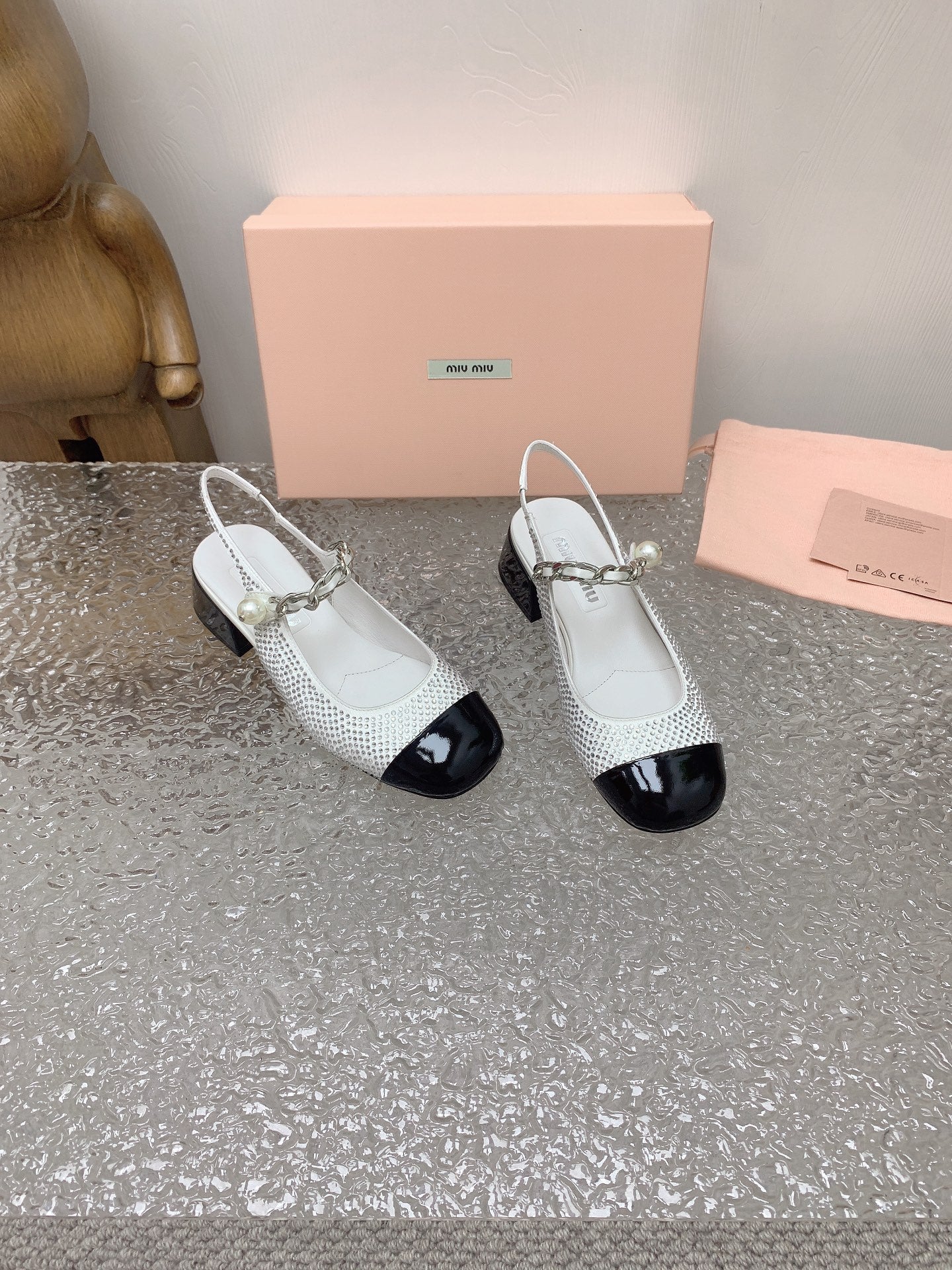 Satin & Crystal Slingback Pumps