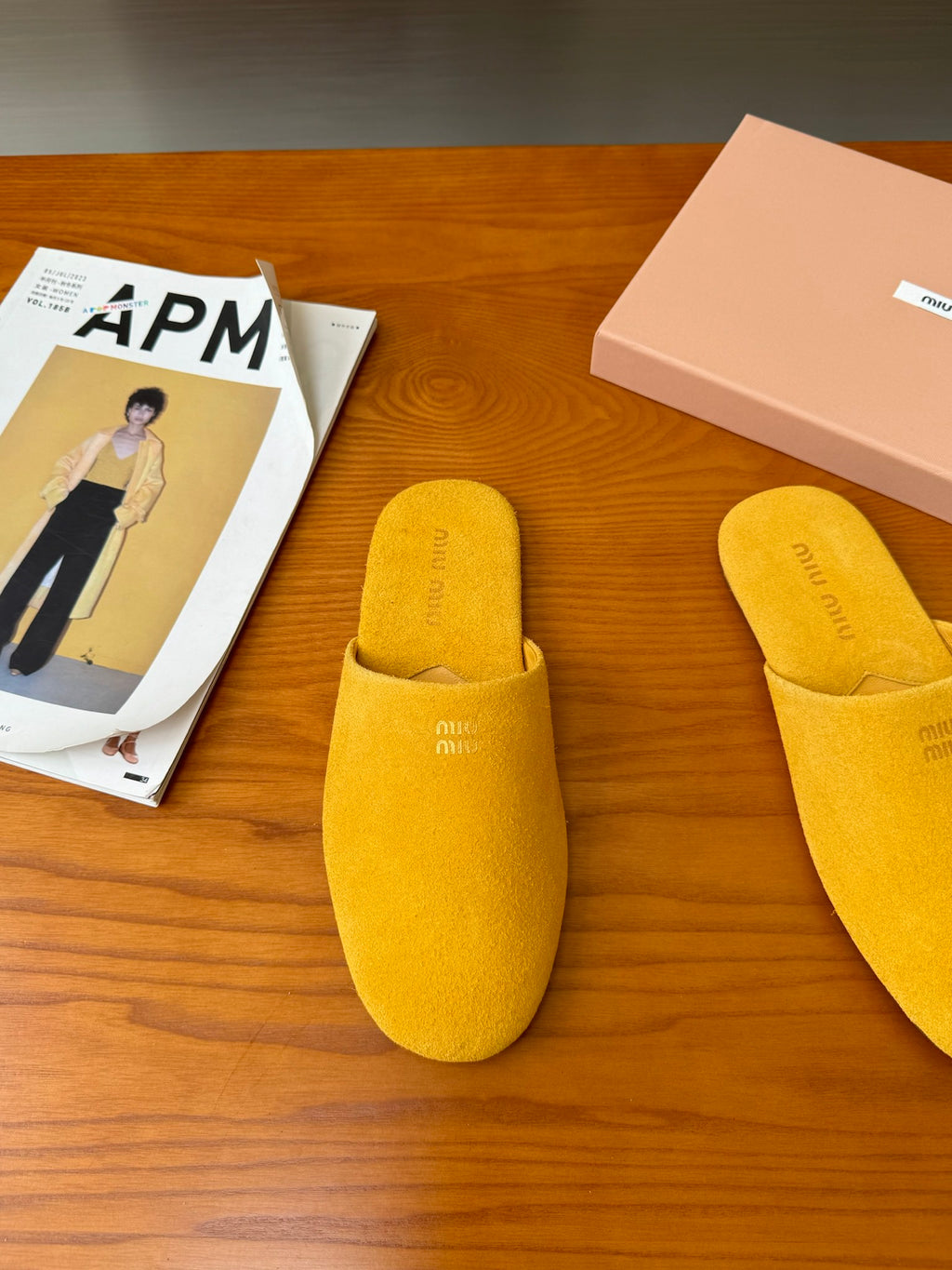 Ochre Suede Slippers