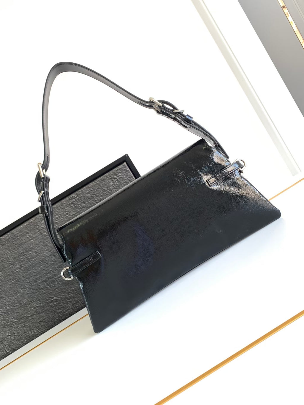 Black Small P'tit Voyou Bag In Patent Leather