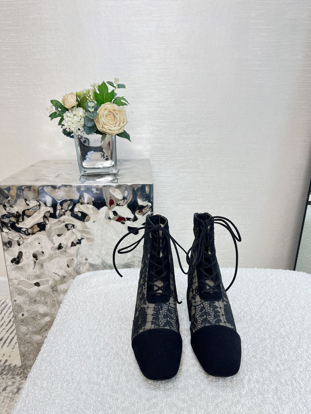 Black Mesh & Suede ND Ankle Boot