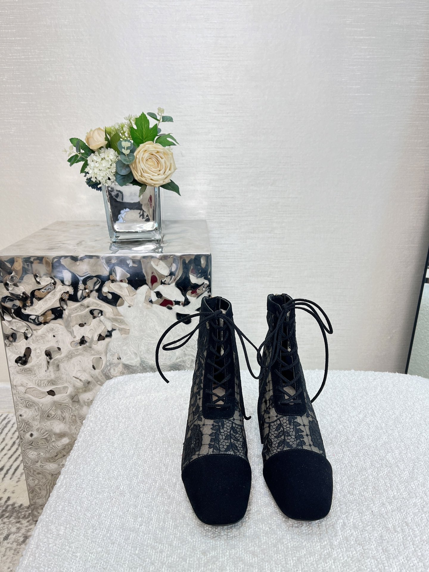 Black Mesh & Suede ND Ankle Boot