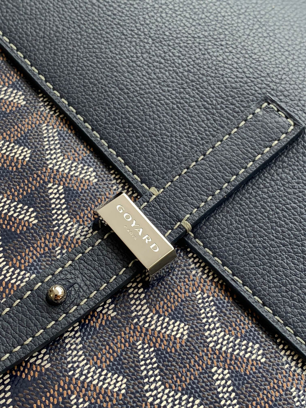 Navy Blue Coursier Messenger Bag