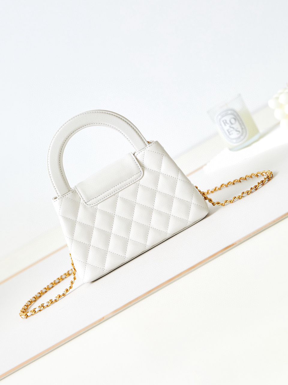 White Shiny Mini Shopping Bag