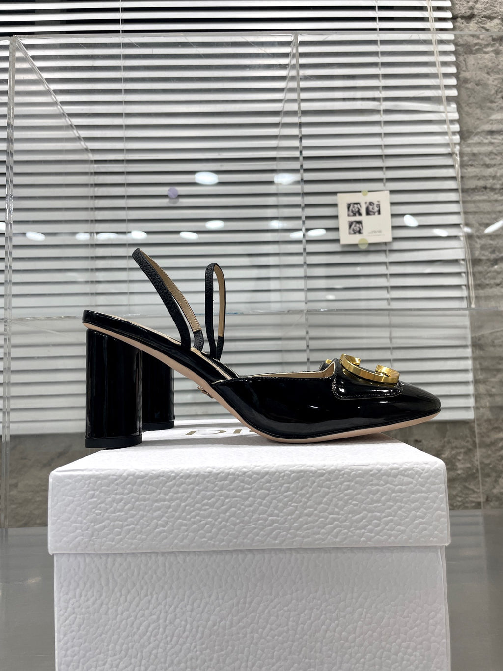 Black CD Slingback Pump