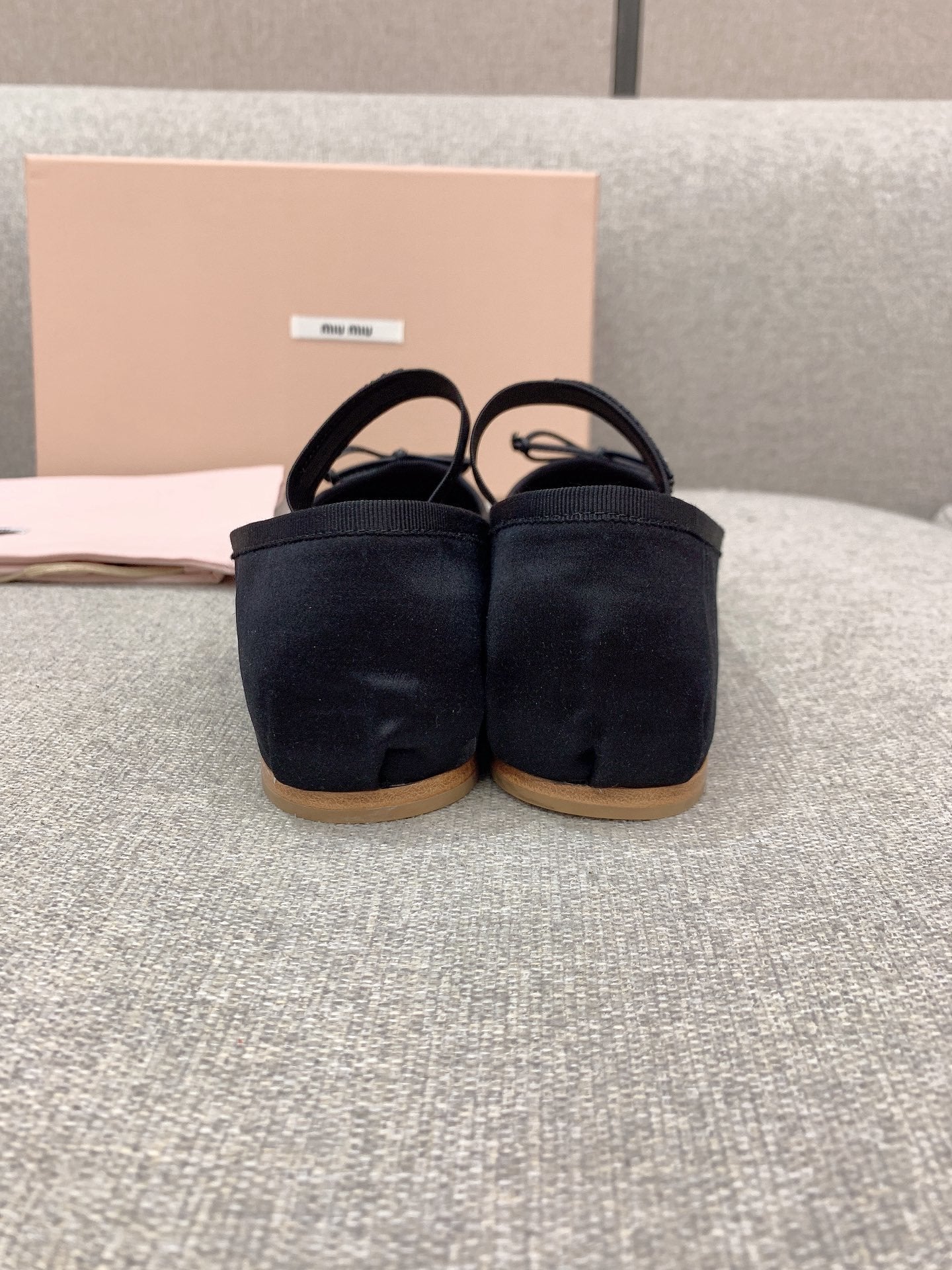 Black M Satin ballerinas