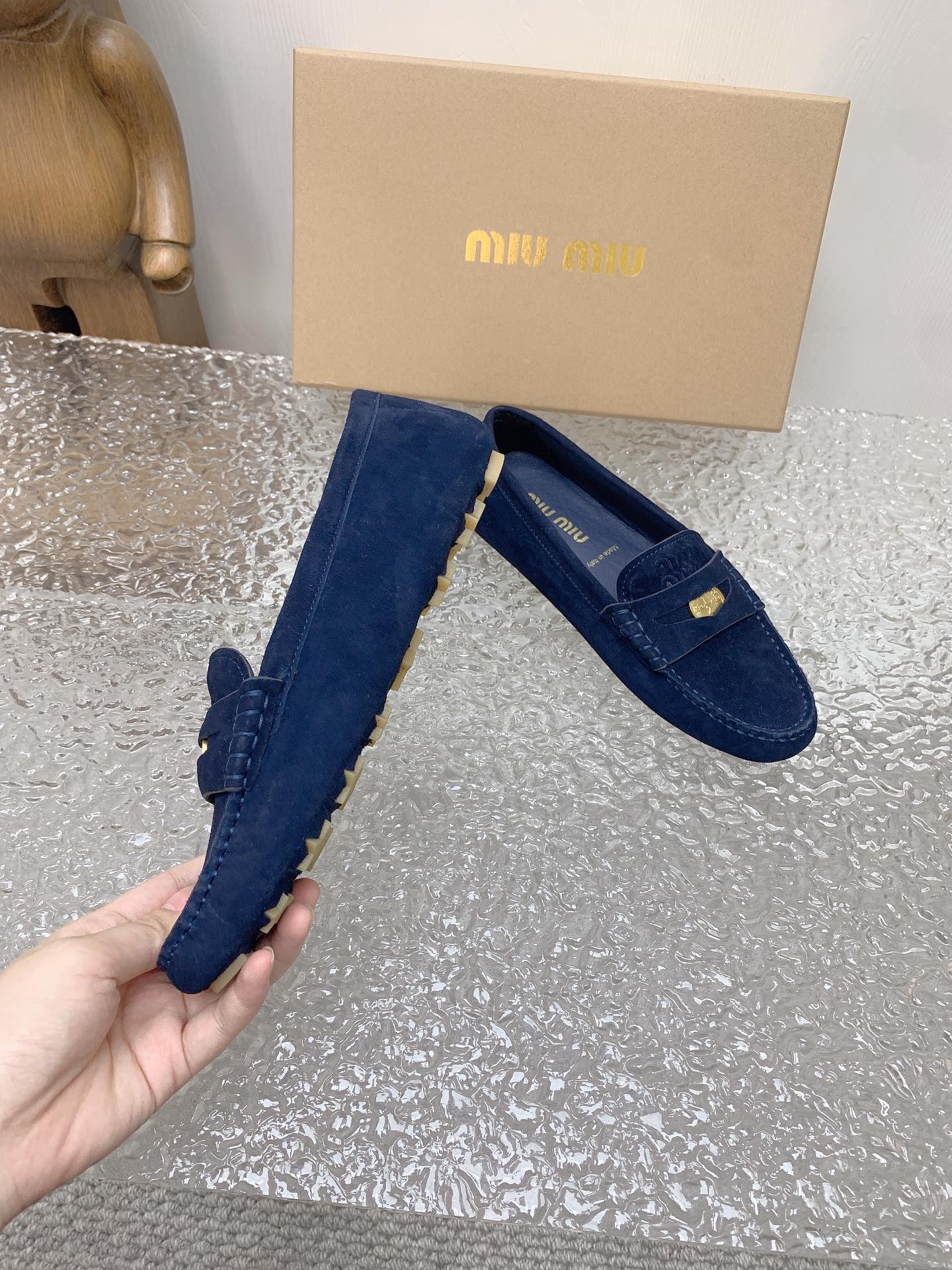 Navy Suede Driving Shoes