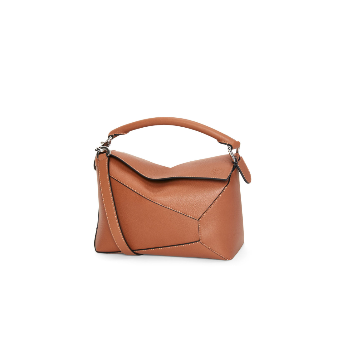 Tan LP small leather shoulder bag