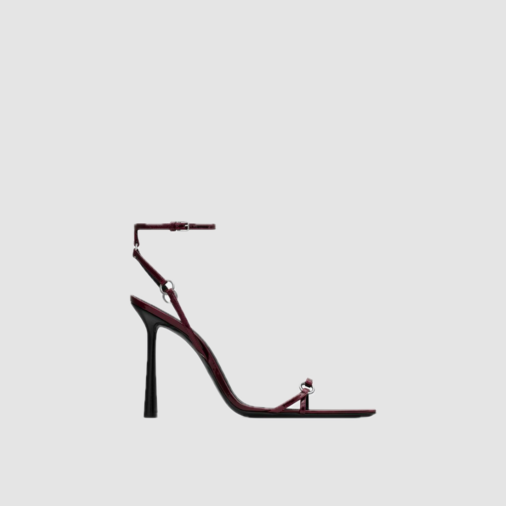 Deep Bordeaux YN Sandals In Patent Leather