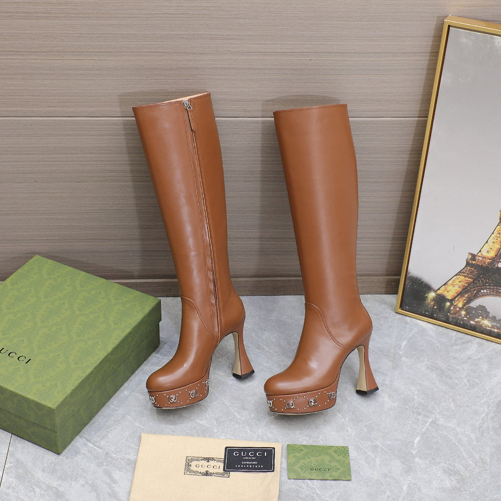 Brown GW Platform Boot