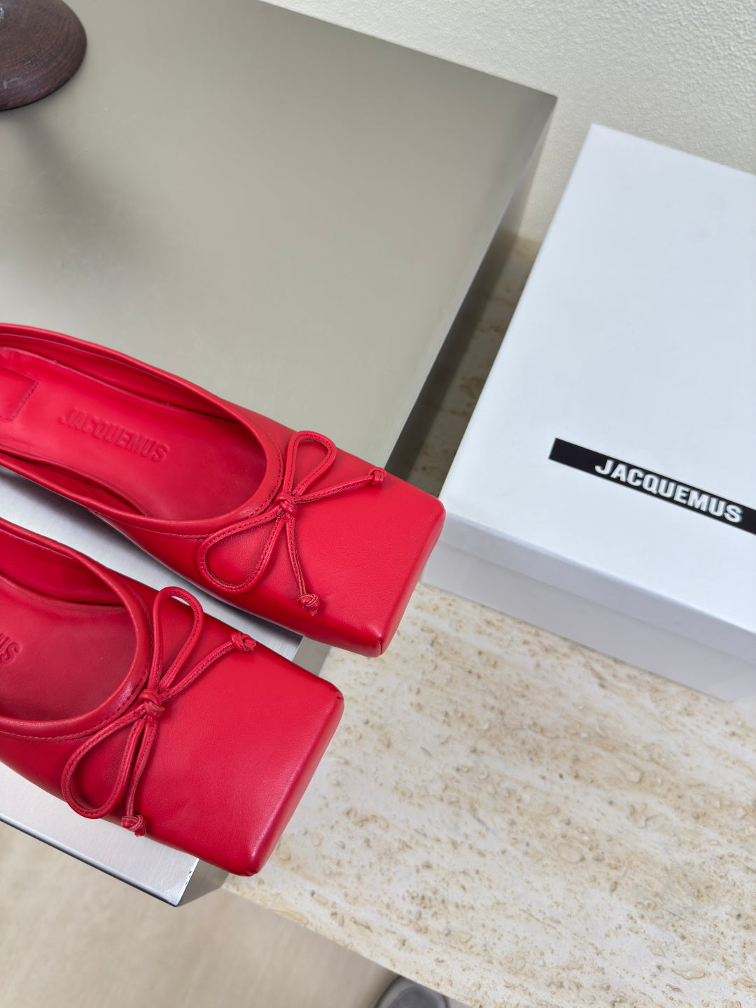 Red The Flat Ballet Mules