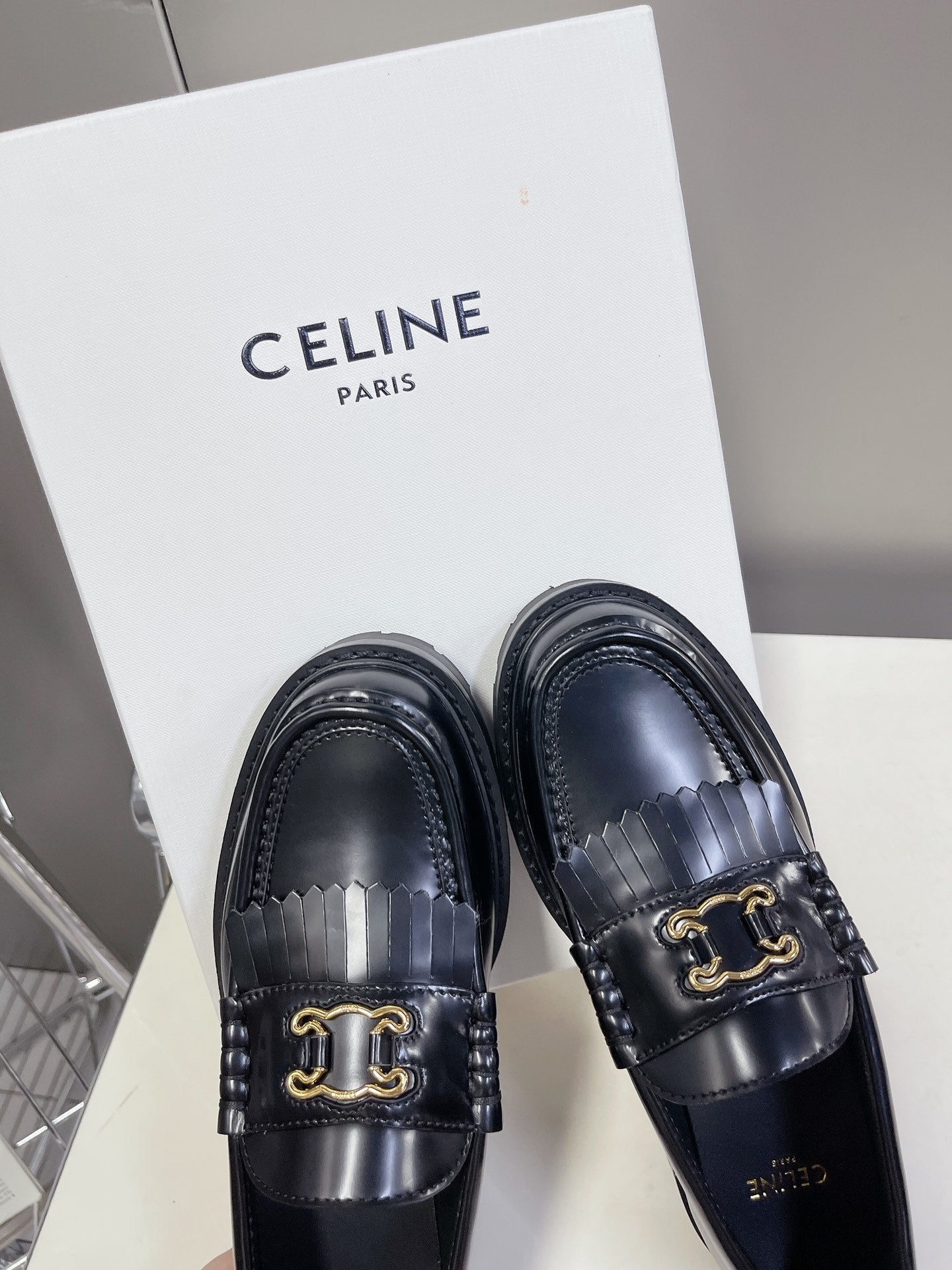 Black CM Loafer With Triomphe Frame