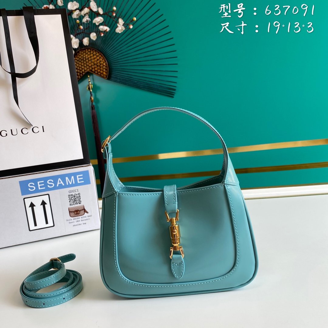 Light blue GJ 1961 mini shoulder bag