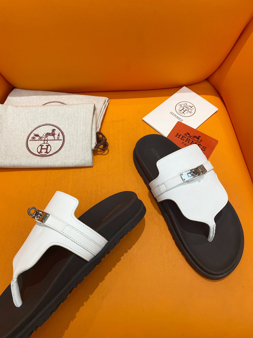 Men's Blanc HE Sandal With Palladium-Plated Buckle