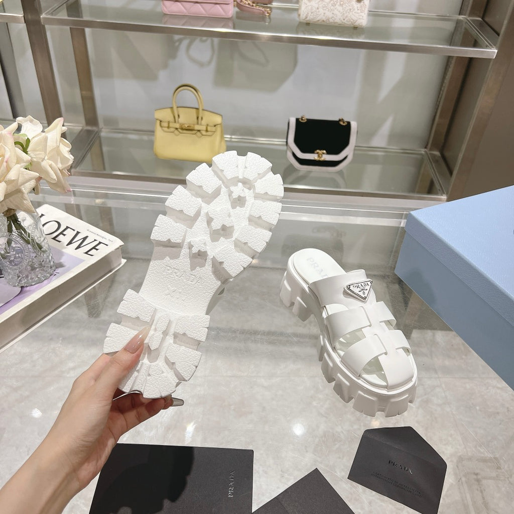 White Monolith Rubber Mules