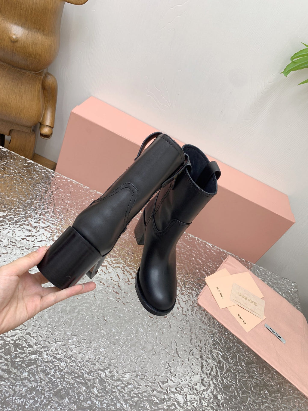 Black MM Leather Booties