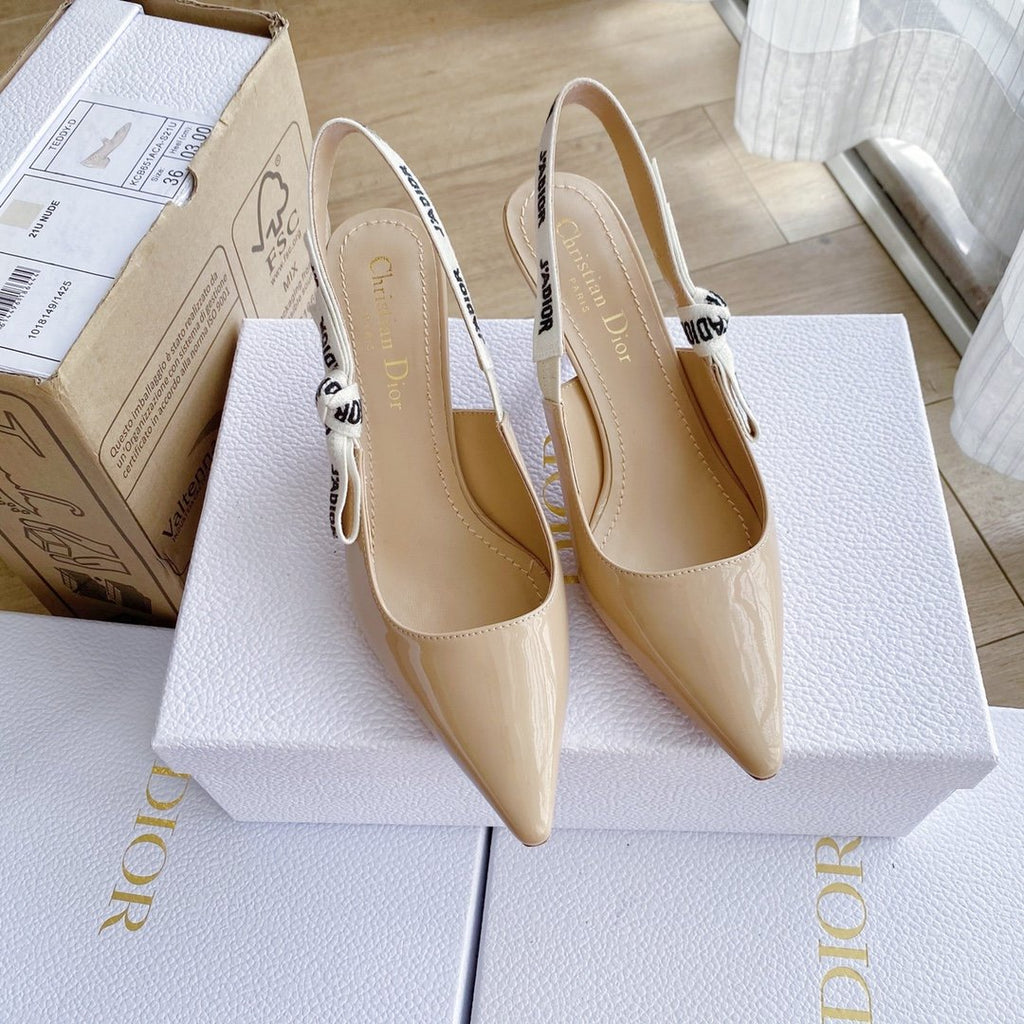 Nude Patent JD slingback  pump
