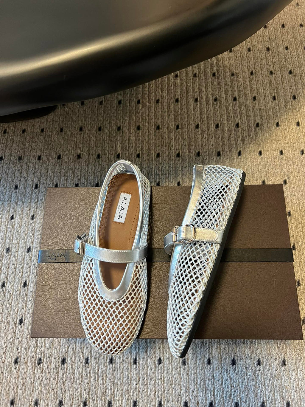 Silver AF Ballet Flats