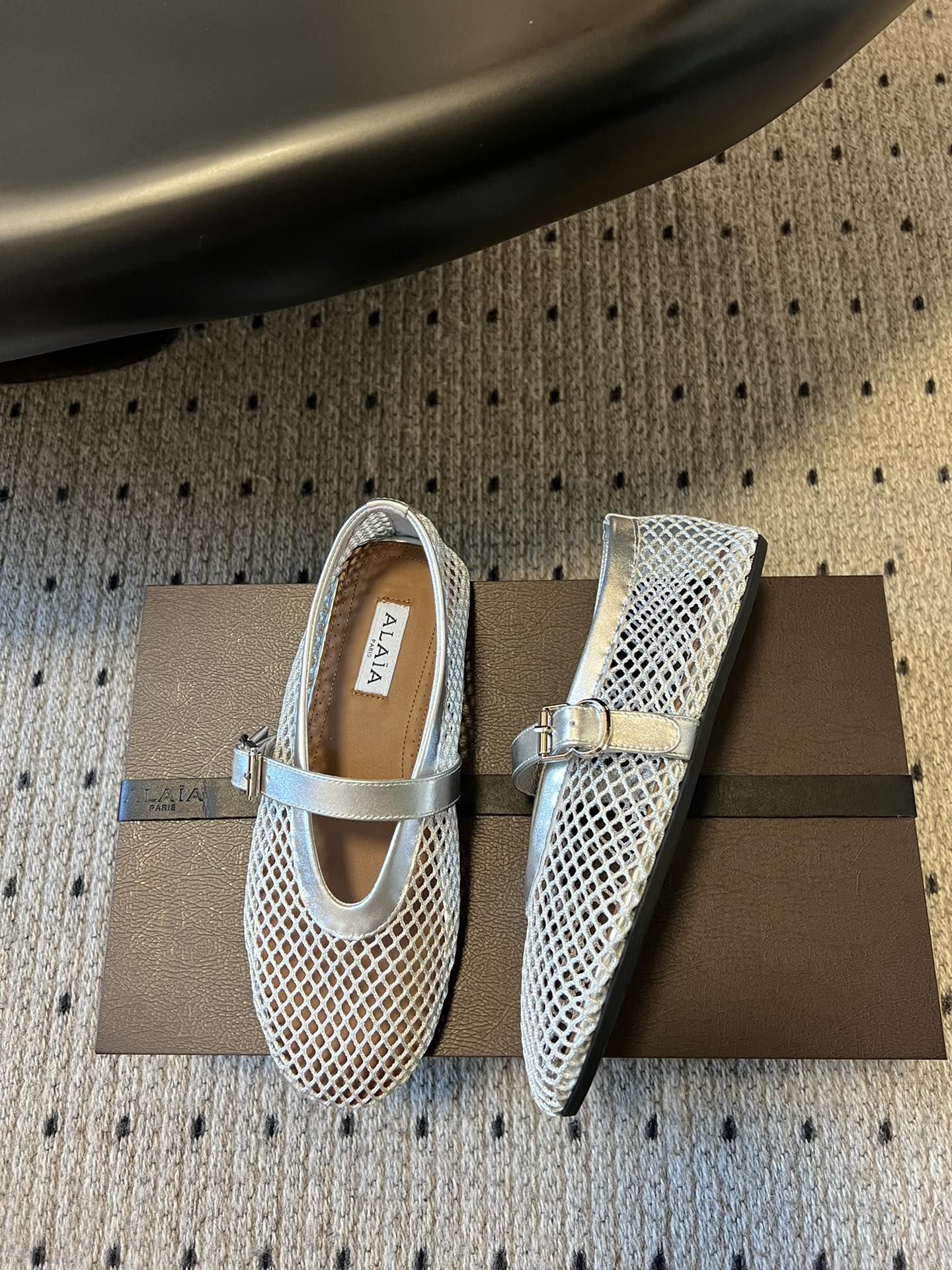 Silver AF Ballet Flats